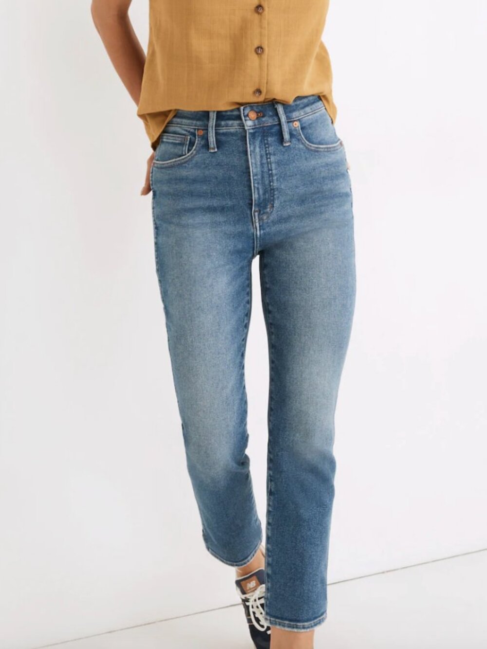 Madewell Women’s Curvy Stovepipe Jeans Size 26 Medium Wash NA888